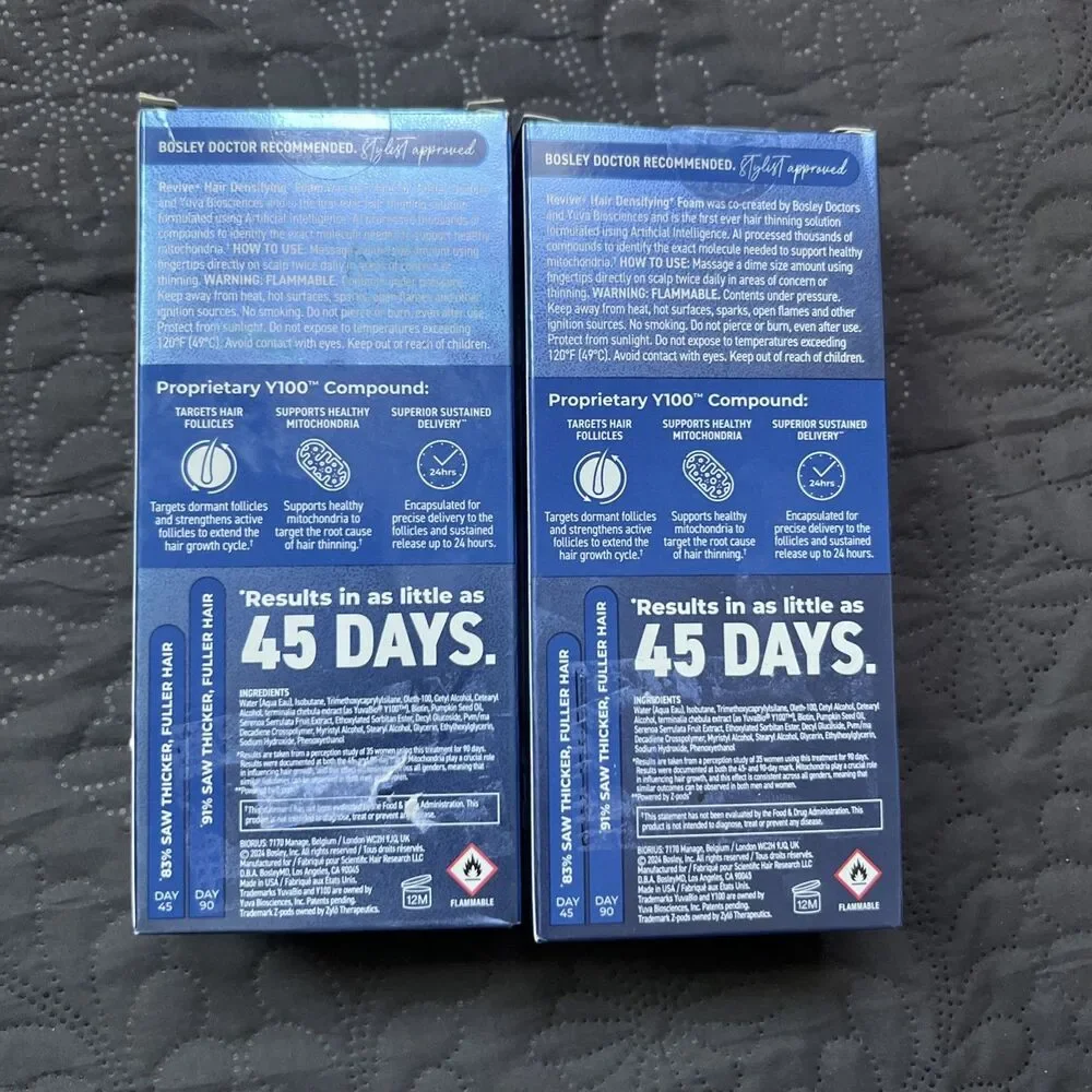Bosley MD Revive Densifying Foam Treatment, 2-Month Supply, Mens - 2 Pack 🆕